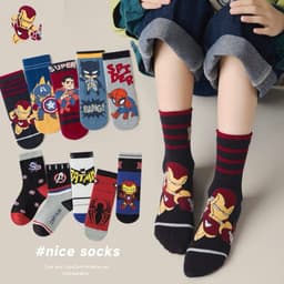 Set 10 Đôi Vớ/Tất Trẻ Em Họa Tiết Siêu Anh Hùng Spider-Man & Pikachu - Cotton Thoáng Khí 3