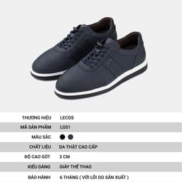 Giày Sneaker Nam LECOS LG51 Da Bò Thật Tôn Dáng Nam Tính đi Chơi 4