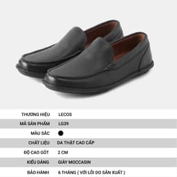 Giày Lười Nam LECOS LG39 Da Bò Thật Phong Cách Quý Ông Thanh Lịch 3