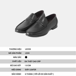 Giày Tây Nam LECOS LG34 Da Bò Thật May Thủ Công Phối Vest Lịch Lãm 3