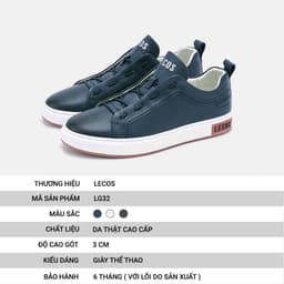 [4-25/9 TẶNG QUÀ TRUNG THU 599K] Giày Sneaker Nam LECOS LG32 Da Bò Thật Phong Cách Streetwear Năng Động 3