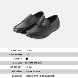 Giày Moccasin Nam LECOS LG52 Da Bò Thật Mềm Mại Ôm Chân Êm Ái 4
