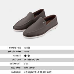 Giày Tây Nam LECOS LG49 Oxford Da Bò Thật Đế Đúc Chống Mòn Gặp Đối Tác 3