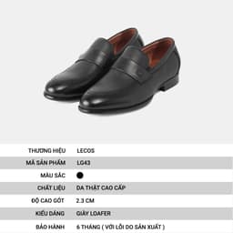 Giày Da Nam LECOS LG43 Giày Da Nam đi Tiệc Da Bò Thật Phom Chuẩn Tôn Dáng Quý Ông 2
