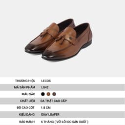 Giày Tây Nam LECOS LG42 Da Bò Thật Giữ Form Không Nhăn Gãy Da 2