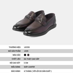 Giày Tây Nam LECOS LG35 Da Bò Thật Đế Đúc Chống Mòn Thời Trang Văn Phòng Công Sở 2