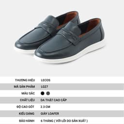 [4-25/9 TẶNG QUÀ TRUNG THU 599K] Giày Tây Nam LECOS LG27 Da Bò Thật Đế Cao 23 Cm Mũi Nhọn Sang Trọng 5