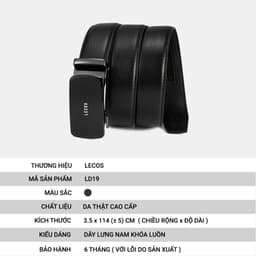 Mặt Thắt Lưng Nam Rời LECOS LD19 Thắt Lưng Nam Da Bò Thật Da Bò Thật Tự Động Chống Gỉ Bản 3.5cm 2