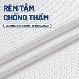 Ziinlife Rèm Nhà Tắm Chống Nước Chống Nấm Mốc Dày Dặn - Họa Tiết Vân Waffle Cao Cấp - Không Cần Đục Lỗ 3