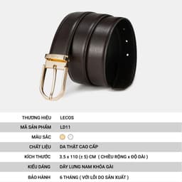 Mặt Thắt Lưng Nam Rời LECOS LD11 Thắt Lưng Nam Da Bò Thật Da Thật Tự Động Chống Gỉ Bản 3.5cm 2