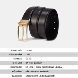 Thắt Lưng Nam LECOS LD10 Da Bò Thật Phong Cách Quý Ông Phối Quần Âu 2
