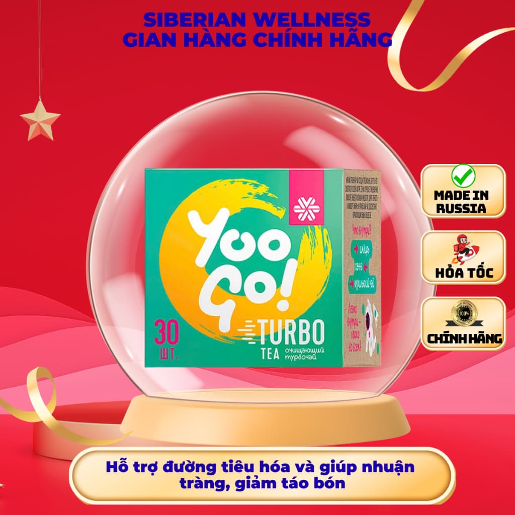 Trà thảo mộc Siberian Wellness YooGo Turbo Tea , Hỗ trợ giảm táo bón, cải thiện hệ tiêu hóa