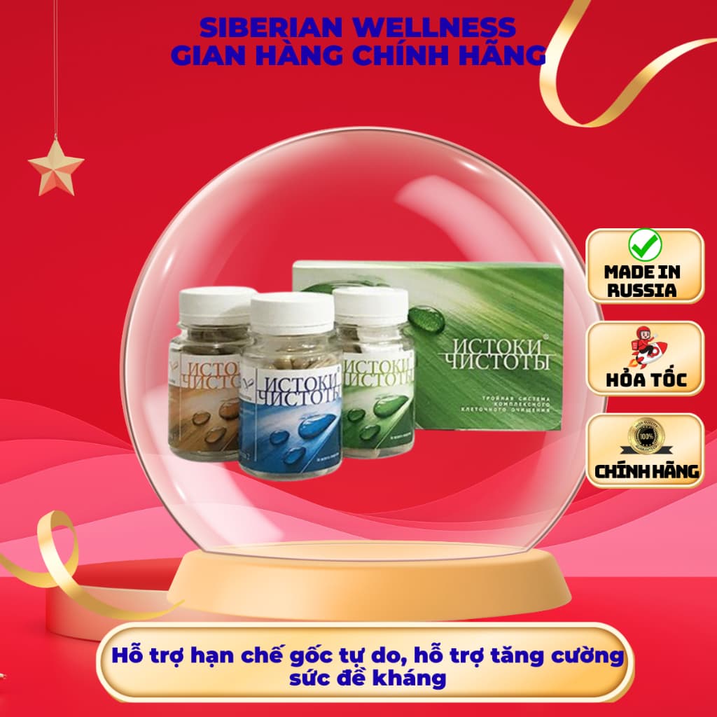 Thực phẩm Bộ 3 thanh lọc Siberian Wellness Renaissance Triple Set, thanh lộc cơ thể,  Tăng cường sức khỏe