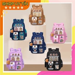 [HÀNG LOẠI 1] Balo chống gù cho học sinh cấp 1 cấp 2 cặp siêu nhẹ ba lô chuột capybara melody 2