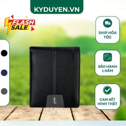 Ví Da Nam TISDENY Cao Cấp Màu Đen, Da Vân Sần, Kèm Hộp Quà Tặng Sang Trọng[ vd16] 1