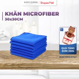 Khăn lau xe, Spa 30x30cm LOTUS TOWEL 100% Microfiber Cao Cấp Mềm Mịn Thấm Hút Không Ra Màu 1