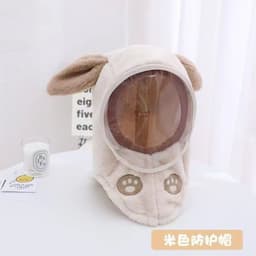 Mũ Len Trùm Đầu Loại Dầy Có Kính Gió Chống Bụi Bảo Vệ Cho Bé Từ 3 Tuổi 9