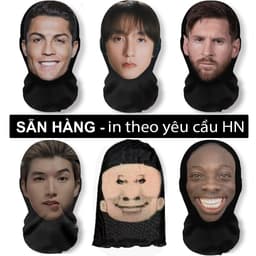 Mũ trùm đầu hình người nổi tiếng ronaldo messi  ĐÌNH BẮC sơn tùng Hiếu thứ 2  J97 SPEED mặt nạ Cosplay ronaldo 1