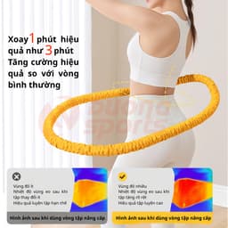 Vòng Lắc Eo Lò Xo Bọc Vải Mềm DƯƠNGSPORT Tập Thể Dục, Tập Gym, Tập Yoga Tại Nhà 1,5kg 2kg 2,5kg 8