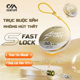 Trục Câu Đài Chuanze S Fast Lock Bộ Dây Trục Câu Cá Buộc Sẵn Dây PE Không Nút Thắt Tăng Lực Kéo 15% 2