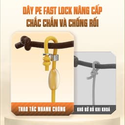 Trục Câu Đài Chuanze S Fast Lock Bộ Dây Trục Câu Cá Buộc Sẵn Dây PE Không Nút Thắt Tăng Lực Kéo 15% 5
