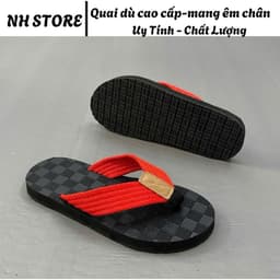 dép nam tông kẹp nền ô vuông đen ( mũi bò) 4
