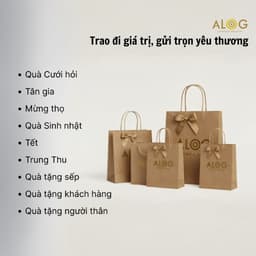 Khay gỗ đựng mứt, bánh kẹo ALOG, trang trí bàn trà, quà tặng Tết 8