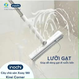 Chổi Chà Sàn 180° Inochi – Thiết Kế Tích Hợp Gạt Nước, Chà Kính, Đẩy Bụi, Cao Cấp & Tiện Lợi 3