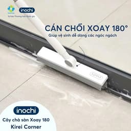 Chổi Chà Sàn 180° Inochi – Thiết Kế Tích Hợp Gạt Nước, Chà Kính, Đẩy Bụi, Cao Cấp & Tiện Lợi 4