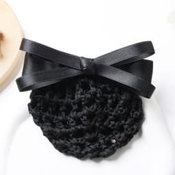 Kẹp tóc lưới nơ Dubochic 10cm búi tóc công sở đơn giản 2