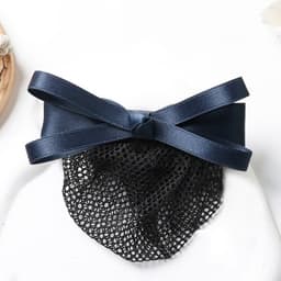 Kẹp tóc lưới nơ Dubochic 10cm búi tóc công sở đơn giản 4