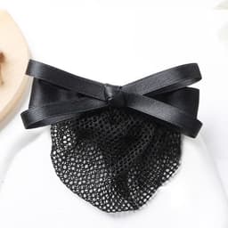Kẹp tóc lưới nơ Dubochic 10cm búi tóc công sở đơn giản 3