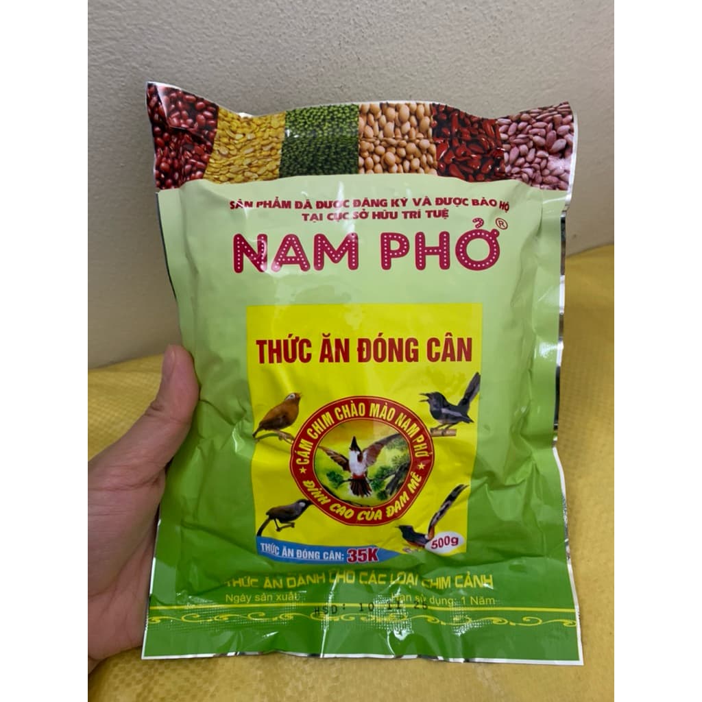 3 Gói Cám tổng hợp Nam phở Thức Ăn Đóng Cân Nam Phở cao cấp 500g dùng cho mọi loại chim cảnh