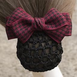 "Kẹp tóc nơ DUBOCHIC 10cm caro đơn giản, chuyên nghiệp cho phái đẹp" 2