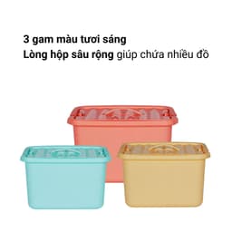Thùng Nhựa Có Quai Xách Việt Nhật 6626, Thùng Đựng Đồ Có Nắp, Đựng Quần Áo Đồ Chơi Thực Phẩm - DOMUS 3