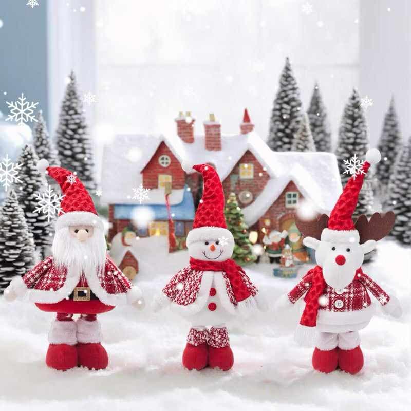 Gấu noel,gấu bông trang trí Giáng sinh hình ông già Noel, người tuyết, tuần lộc cho không gian rực rỡ nhà Miu Gấu Xinh