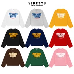 Áo Thun Tay Dài Boxy VIBESTU '' Longsleev Member Only '' Form Unisex 250Gsm Cotton 1