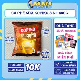 Cà Phê Sữa Hòa Kopiko Macchiato Thái Lan 3in1 400g 20 Gói 1