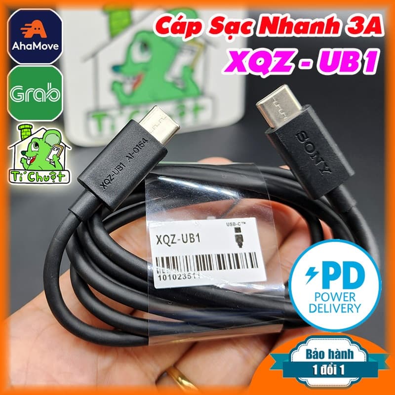 [Chính Hãng] Cáp Sony XQZ- UB1 C-C Sạc Siêu Nhanh 2 Đầu Type-C ZIN Bóc Máy