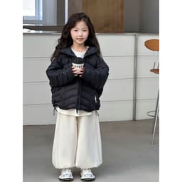Áo Phao Trẻ Em Dáng Rộng Có Mũ Siêu Nhẹ – Áo Phao Nữ Bé Gái Mùa Đông Giữ Ấm, Chống Gió, Thời Trang Hàn Quốc 4
