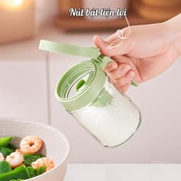 [MẪU MỚI] Lọ Đựng Gia Vị Thuỷ Tinh Có Ngăn Thìa Riêng MIA, Hũ Đựng Gia Vị Nhà Bếp Chống Ẩm 300ml 3