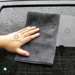 Combo 5 khăn lau xe KT 35x75c, 30x50cm, 30x30cm: lau ô tô, xe hơi, xe máy. Mềm mại, thấm hút, không ra lông 8