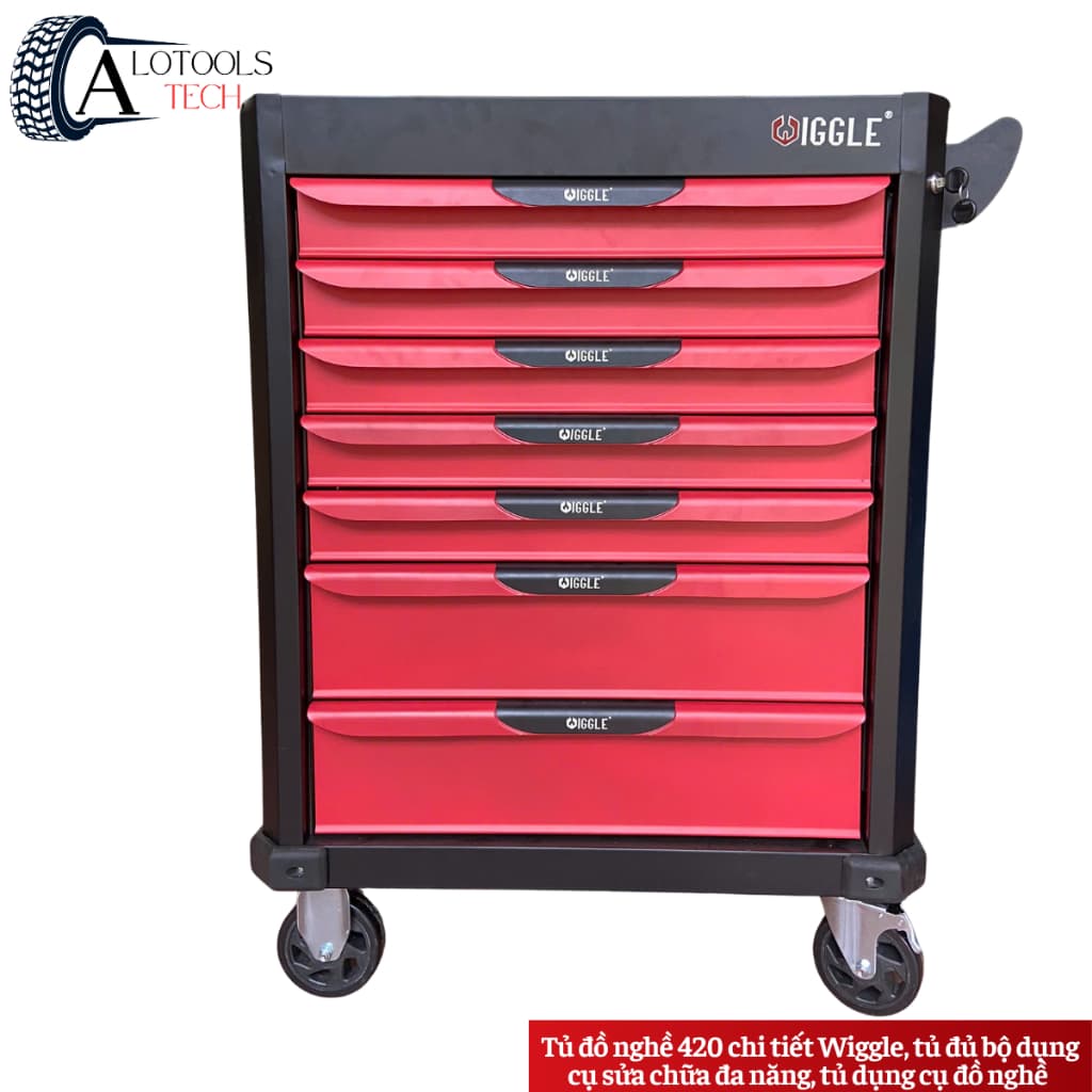 Tủ đồ nghề 420 chi tiết Wiggle, tủ đủ bộ dụng cụ sửa chữa đa năng, tủ dụng cụ đồ nghề di động