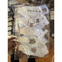 Com bo 10 đôi tất cổ ngắn nhiều mẫu (mẫu mới),in hình chất cotton phối màu(có video thật) 6