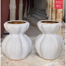 bình cắm hoa nghệ thuận men atlantic Bát Tràng, lọ hoa thủ công, quà tặng gốm sứ gốm Plus 4