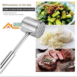 Búa Đập Thịt 2 Đầu Cao Cấp – Inox 304 & Hợp Kim Nhôm Tiện Lợi – Bền Bỉ – An Toàn 6