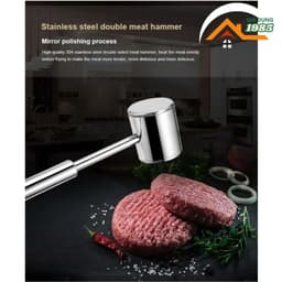 Búa Đập Thịt 2 Đầu Cao Cấp – Inox 304 & Hợp Kim Nhôm Tiện Lợi – Bền Bỉ – An Toàn 7