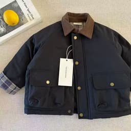 Áo Khoác Dã Chiến Nhung Tăm Cho Bé - Jacket Thu Đông Lót Bông/Nỉ Chống Gió, Ấm Áp Từ Quảng Châu 2