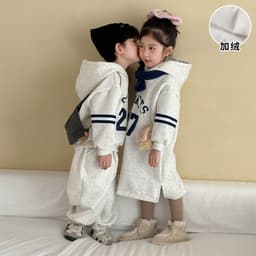 Bộ Thể Thao Trẻ Em Có Mũ Ấm Áp Mùa Đông, In Chữ SPORT 27, Chất Dày Dặn Cao Cấp từ Quảng Châu. 4