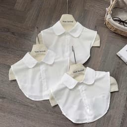 (HÀNG ĐẸP CÓ SẴN) Cổ áo giả sơ mi cổ nhọn, cổ sen phụ kiện phối áo len cadigan lịch sự Bun222 1